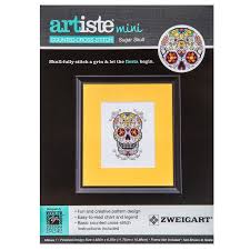 Embroidery patterns free beaded embroidery cross stitch embroidery cross stitch patterns cross stitch rose cross stitch flowers flower painting canvas vintage cross stitches diy and crafts. Sugar Skull Mini Counted Cross Stitch Kit Hobby Lobby 1389188