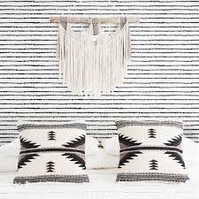 Black And White Striped Removable Wallpaper Black Dotted Bohemian Wallpaper In 2020 Boho Wallpaper Bohemian Wallpaper Chic Wallpaper