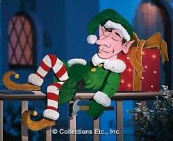 Sleeping Elf Elf Christmas Decorations Christmas Yard Art Christmas Yard Decorations