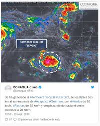El clima de acapulco es tropical, caluroso durante todo el año, con un período seco y menos caluroso de. Se Forma Tormenta Tropical Sergio Frente A Acapulco Guerrero Moreliactiva