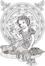 Aladdin, sleeping beauty, pocahontas, mulan, cars or bagnoles, rapunzel, the snow queen. Get This Adult Coloring Pages Disney Detailed Zentangle Art Of Snow White