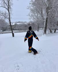 oh yeah, absolutely shredded the slopes” (it was a sledding hill)