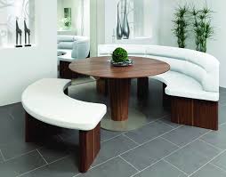 Wossner 220 Elm 302 This Rundbank Dining Table Has A High Contemporary Style And Upholstered Seats Furniture High Point Furniture Market Table