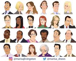 The Office Characters As Cartoons Fan Art The Office Characters Office Cartoon The Office