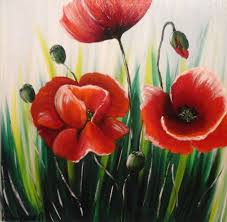 Moderne malerei in acryl mit strukturen schlagmetall. Klatschmohn Modern Art Farben Blau Mohn Von Karin Haase Bei Kunstnet