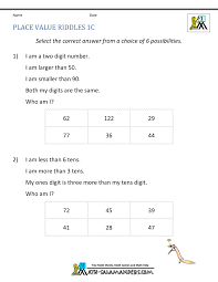 Math crossword puzzle # 6. Place Value Riddles