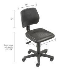Interion Industrial Task Chair Polyurethane Black 252251 Globalindustrial Com Sturdy black steel industrial legs provide support and contrast for the natural hand.