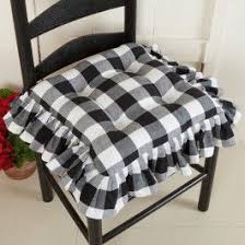 Black And White Buffalo Check Chair Pads Buffalo Check Chair Pad Chair Cushions Plaid Chair White Chair