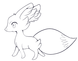 Fennekin evolution coloring pages coloring coloring pages. Free Fennekin Lineart Weasyl