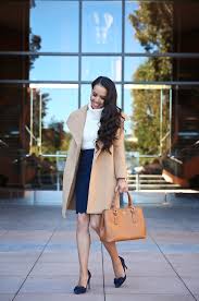 The two categories in your closet i say you should invest in? Classic Fall Work Outfit Camel Wrap Coat Stylish Petite