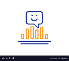 Smile Chart Line Icon Positive Feedback Rating Vector Image On Vectorstock