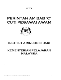 Siapa yang mau bekerja tanpa di gaji??? Pdf Kursus Perintah Am Bab C Cuti Pegawai Awam Albert Andau Paulus Andau Academia Edu