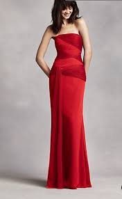 David S Bridal Vera Wang Valentina Red Bridesmaid Dress Brand New Bridesmaid Dressing Gowns Column Gown Davids Bridal Bridesmaid Dresses