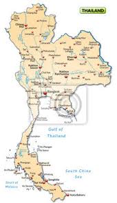 Thailand, card, outline, borders, atlas, map of the world. Karte Von Thailand Mit Stadten Fototapete Fototapeten Vereinigung Malacca Geographischen Myloview De