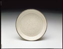 北宋定窯牙白劃花牡丹紋碟 數位典藏與學習聯合目錄 chinese pottery pottery songs