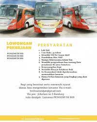 Maybe you would like to learn more about one of these? Lowongan Kerja Kernet Bus Akap Like And Share