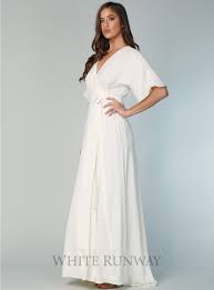 Kimono Sleeve Gown With Train Kimono Style Wedding Dress Gowns With Sleeves Simple White Wedding Dress