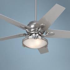 Casa Optima Brushed Steel Ceiling Fan With Light Kit 11h09 Lamps Plus Ceiling Fan Silver Ceiling Fan Fan Light
