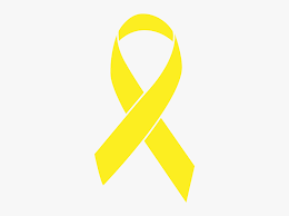 Blue ribbon awareness is a symbol of hope for many people. Yellow Colored Osteosarcoma Ribbon Lung Cancer Color Ribbon Hd Png Download Kindpng
