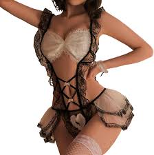 Soolike Tenu Sexy Porno Nuisette Nuisette Sexy Jupe en Dentelle Blanche  Jupe Femme Mi Longue en Dentelle RéUnion Halloween : Amazon.fr: Mode