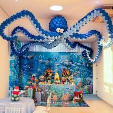 Even without any special decor, light blue combined with beige could remind you about all that relaxing time you had on holidays. Sea Themed Birthday Party Decoration Ideas Facebook
