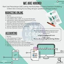 Lowongan Kerja Sally Loreng Bandung Maret 2018 Kerja Pendidikan Marketing