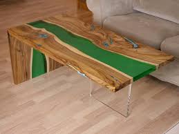 Waterfall Live Edge River Coffee Table With Plexiglass Leg And Etsy Wood Resin Table Coffee Table Rustic Log Furniture