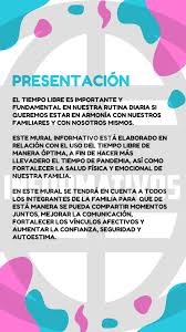 4 Sec Mural Con Informacion Sobre El Uso Del Tiempo Libre Los Informativos