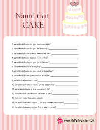 Displaying 57 questions associated with grapefruit. Name That Cake Bridal Shower Game Free Printable My Party Games