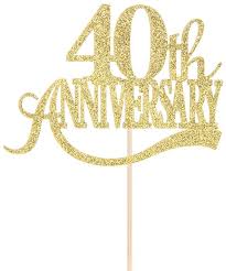 Choose from thousands of unique designs and styles. Buy Gold Glitter 40th Anniversary Cake Topper For 40th Wedding Anniversary 40th Anniversary Party 40th Birthday Party Decorations Online In Turkey B07ss7bljt