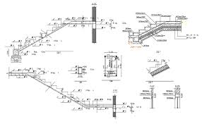 Stair Section And Beam Joints Design Dwg File Cadbull In 2020 Structural Drawing Stairs Beams