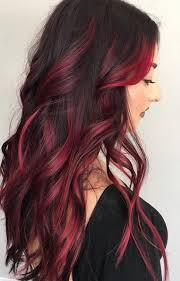 Magenta Red Highlights Http Shedonteversleep Tumblr Com Post 157434990288 Short Black Hairstyles For Round Face Red Balayage Hair Hair Beauty Cool Hair Color