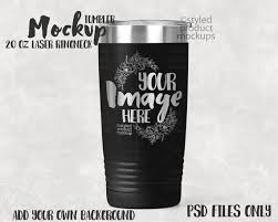 20 Oz Laser Etched Coated Ring Neck Tumbler Mockup Add Your Etsy Laser Etching Text Graphics Etching