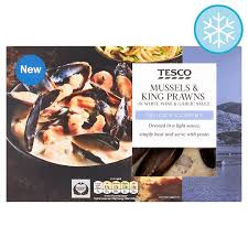 If you're craving shrimp and pasta, try this deliciously cream, succulent and delicious shrimp pasta with homemade cream sauce recipe! Tesco King Prawns Mussels In Wine Garlic Sauce 450g Tesco Groceries