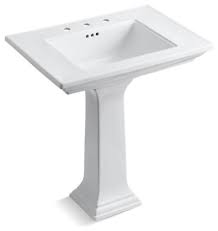8 (203 mm) centerset faucet holes. Kohler Memoirs Pedestal Lavatory With 8 Centers And Stately Design Transitional Bathroom Sinks By The Stock Market Houzz