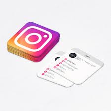 The template features a realistic instagram look. Mini Instagram Business Cards Social Media Marketing Calling Cards Die Cut Rounded Corners Axylus Com