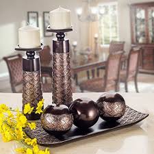 Dublin Decorative Tray And Orbs Balls Set Of 3 Centerpiece Bowl With Balls Decorations Matching Rus Candle Holder Decor Candle Decor Decorating Coffee Tables