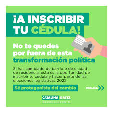 ¿quiénes deben inscribir la cédula? Catalina Ortiz Lalinde On Twitter Ya Arrancaron Las Inscripciones De Cedulas En Todo El Pais Ojo Si Has Cambiado De Barrio O De Ciudad De Residencia Es Necesario Que Hagas El Proceso
