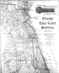 Oak hill through kennedy space center to titusville 5. Florida Memory Map Showing The Florida East Coast Railway Lines