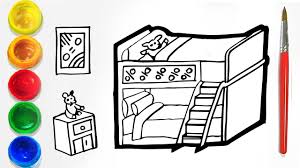 How To Draw Bunk Bed For Kids Glitter Bedroom Coloring And Drawing For Toddlers Cktv Youtube Free autocad blocks of beds, double beds, pillows, nightstands in plan. how to draw bunk bed for kids glitter bedroom coloring and drawing for toddlers cktv