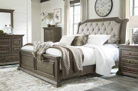 Demarlos bedroom set by ashley furniture. Signature Design By Ashley Wyndahl 4 Piece Brown Upholstered King Bedroom Set B813 78 76 97 31 36 93 Miskelly Furniture