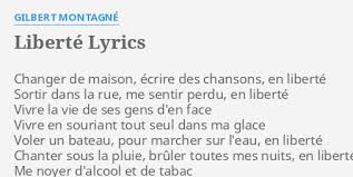 Vivre dans la noblesse, bonne ou mauvaise chose? Liberte Lyrics By Gilbert Montagne Changer De Maison Ecrire