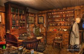 A Visit To The Doctor S Office Old Time Physician Office Doctors Pharmacists Opticians By Lee Dos Santos Doctor Office Office Canvas Apothecary Decor