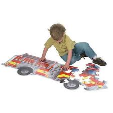 Melissa Doug 24 Piece Deluxe Giant Fire Truck Cardboard Floor Puzzle Melissa Doug Toys R Us Fire Truck Party