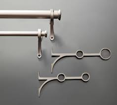 Showing 230 drapery filtered to 1 brand. Home Furniture Diy 3 New Pottery Barn Standard Double Drapery Rod Brackets Pewter Finish 75 1 25 Kisetsu System Co Jp