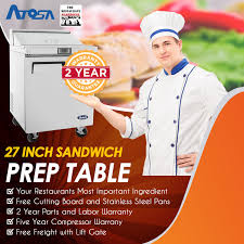 Atosa Usa Msf8301 27 Inch Sandwich Prep Table Sandwiches Prepping Philly Steak