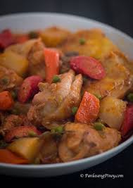 This Chicken Afritada Recipe Are Slices Of Chicken Cooked In Tomato Sauce Along With Onions And Carrots T Chicken Afritada Recipe Pork Afritada Recipe Recipes