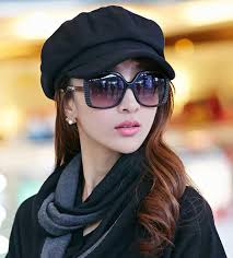 Womens 8 Panel Wool-Blend Newsboy-Cap Winter Cabbie Maldives