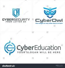 Blue Letter Sh Owl Head And Letter C Circle Tech Design Concept Logo Line Art Vector Suitable For Education Cyber Security Lettering Line Art Vector Logo Line