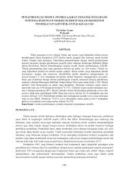 Maybe you would like to learn more about one of these? Pdf Pengembangan Modul Pembelajaran Tematik Integratif Subtema Hubungan Makhluk Hidup Dalam Ekosistem Pendekatan Saintifik Untuk Kelas 5 Sd
